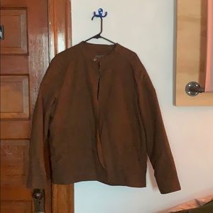 XL Lightweight Jacket brown suede texture